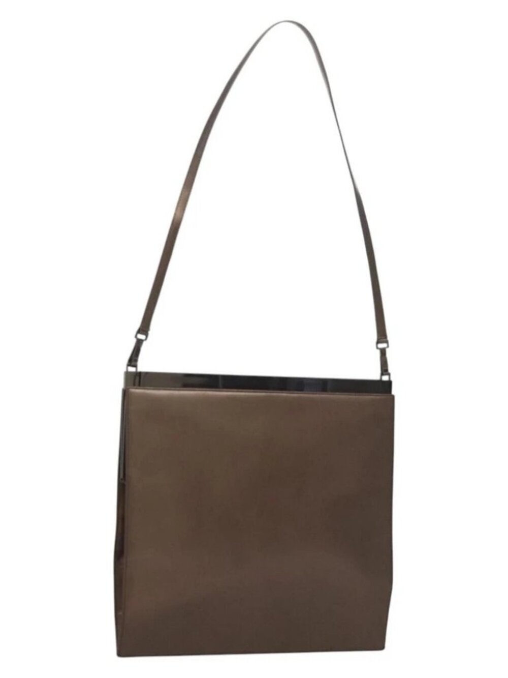 GUCCI Shoulder Bag Leather Outlet Brown 004 0406 0492 Auth bs26083